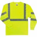 Ergodyne GloWear 8391 Class 3 Long Sleeve T-Shirt, Lime, 2XL 21706